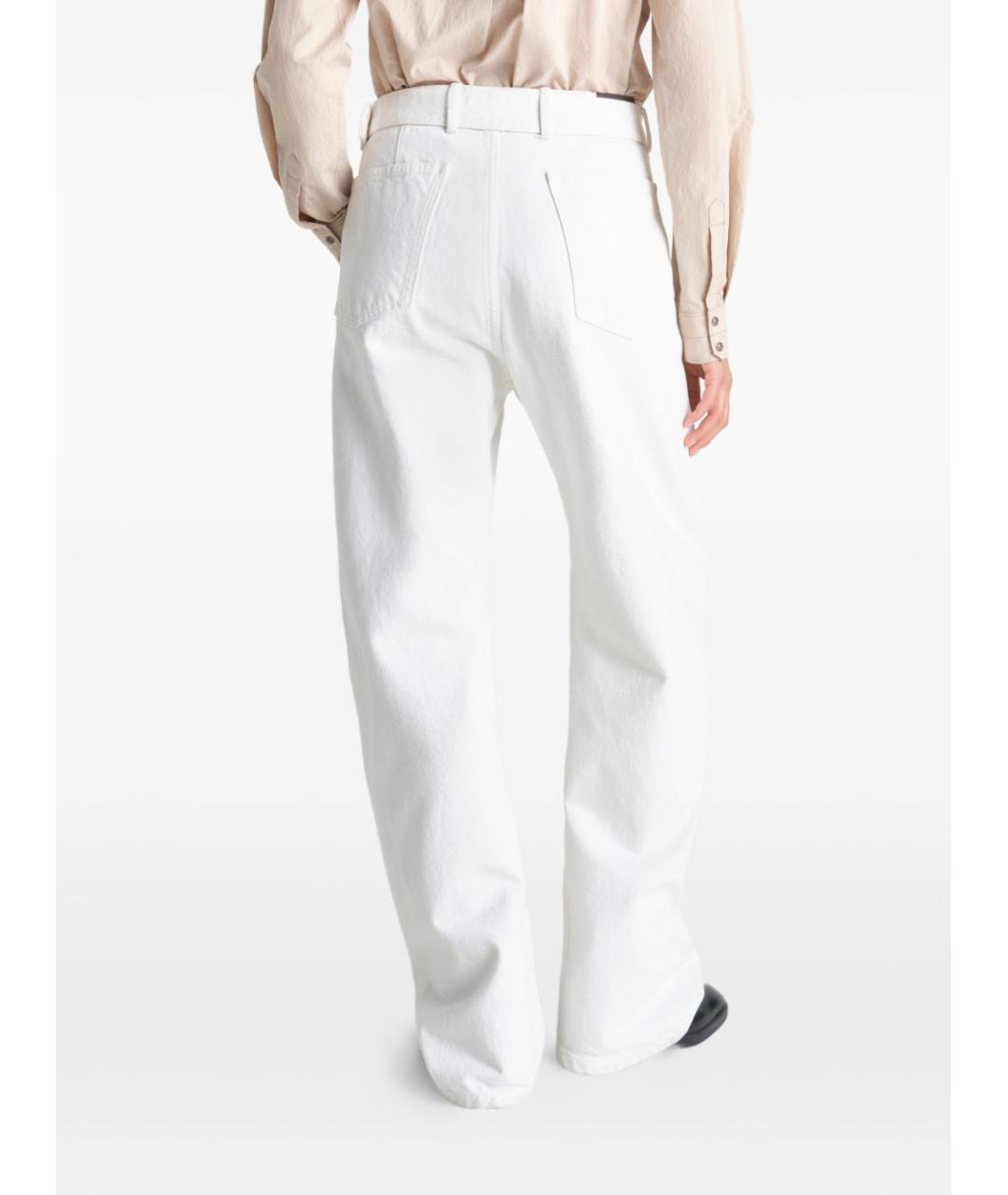LEMAIRE Белые хлопковые прямые джинсы, фото 2