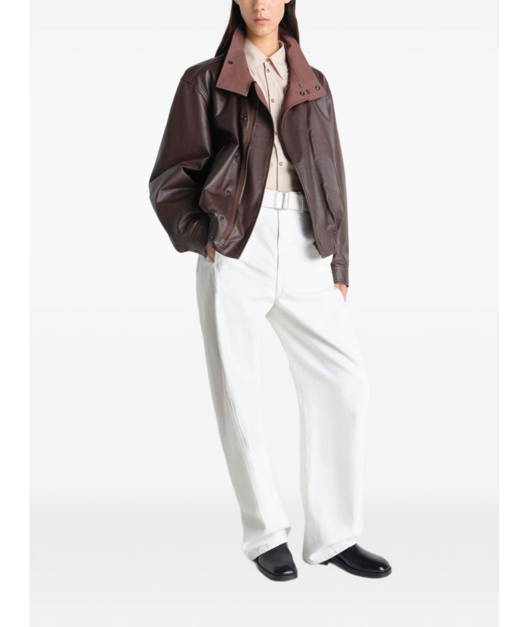 LEMAIRE Белые хлопковые прямые джинсы, фото 3