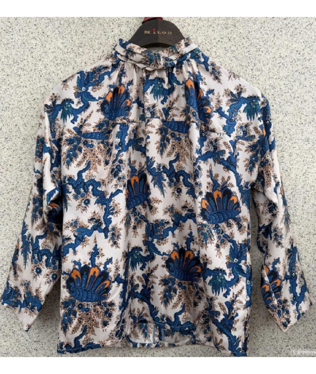 SANDRO Мульти шелковая блузы, фото 10