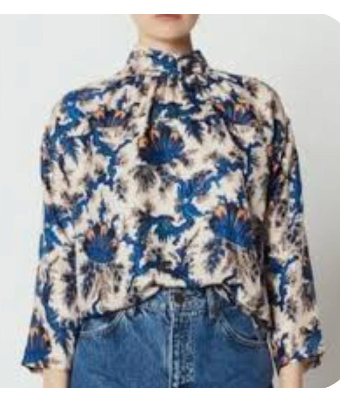 SANDRO Мульти шелковая блузы, фото 9