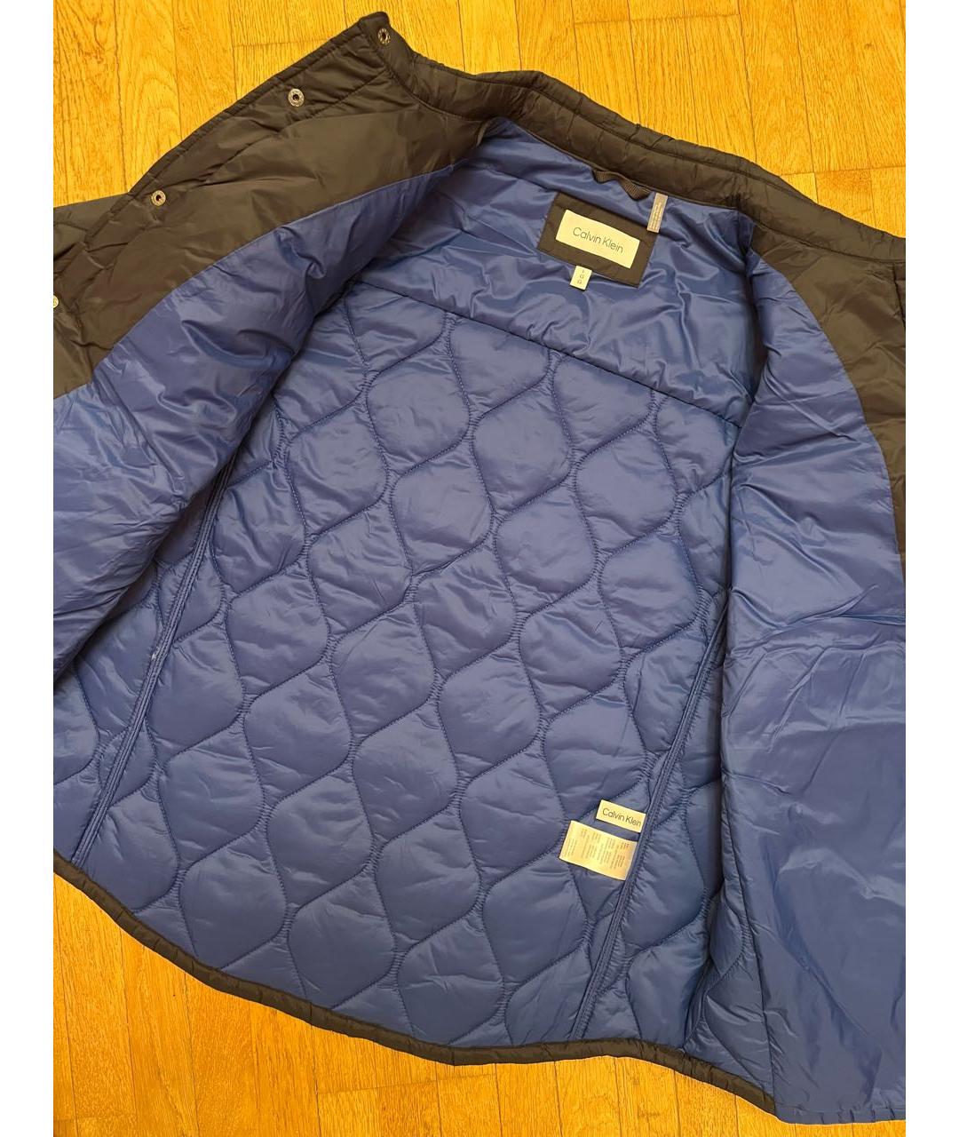CALVIN KLEIN Темно-синяя полиэстеровая куртка, фото 5