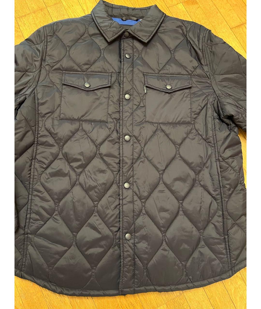 CALVIN KLEIN Темно-синяя полиэстеровая куртка, фото 3