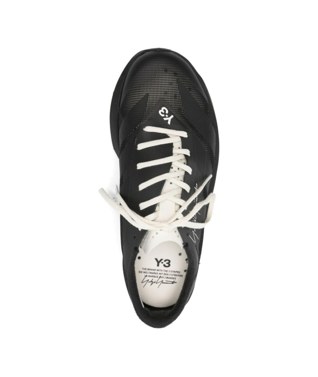 Y-3 Черные низкие кроссовки / кеды, фото 4