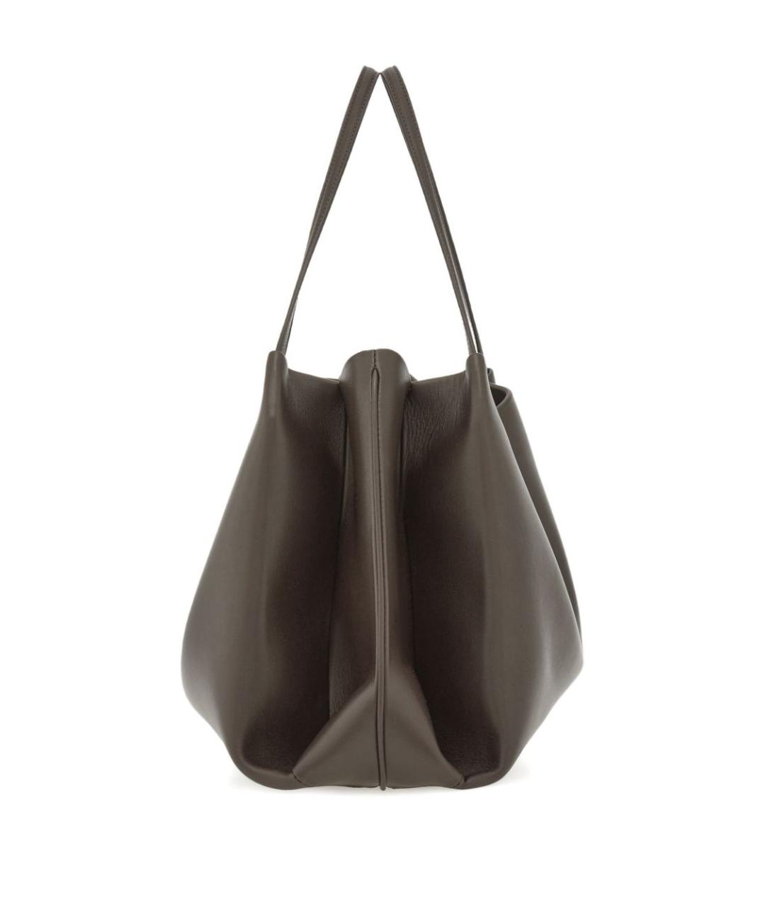 FERRAGAMO Серая кожаная сумка тоут, фото 2