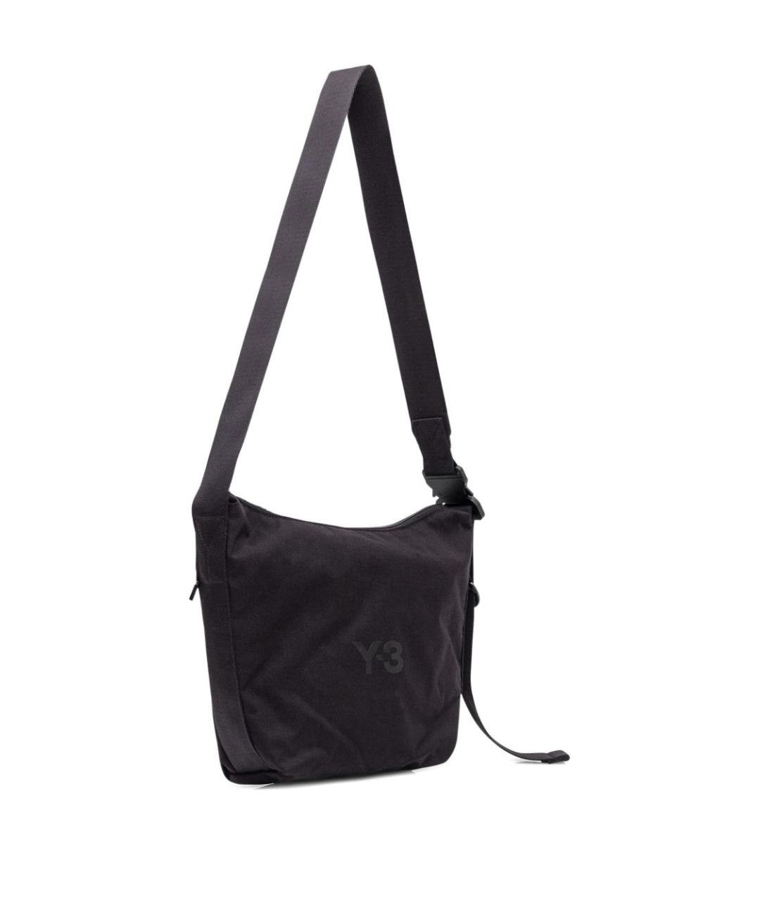 Y-3 Черная синтетическая сумка через плечо, фото 2