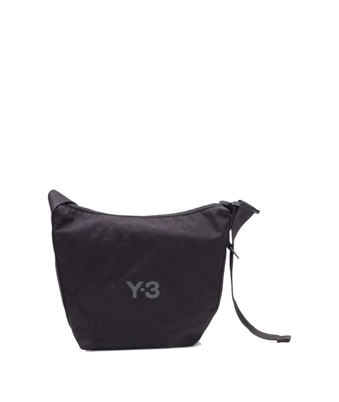 Y-3 Черная синтетическая сумка через плечо, фото 4