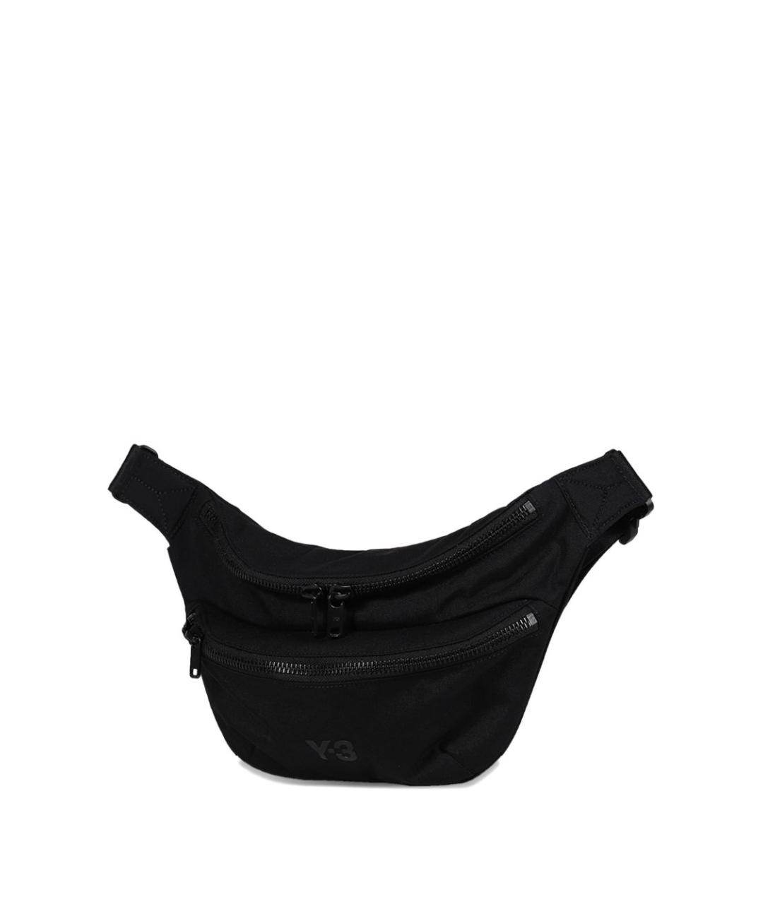 Y-3 Черная тканевая поясная сумка, фото 3