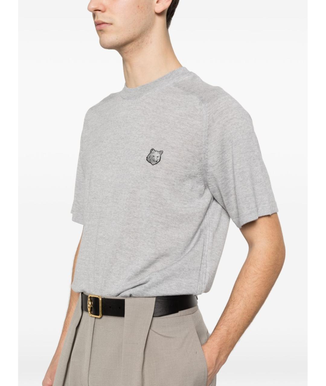 MAISON KITSUNE Серый шерстяной джемпер / свитер, фото 3