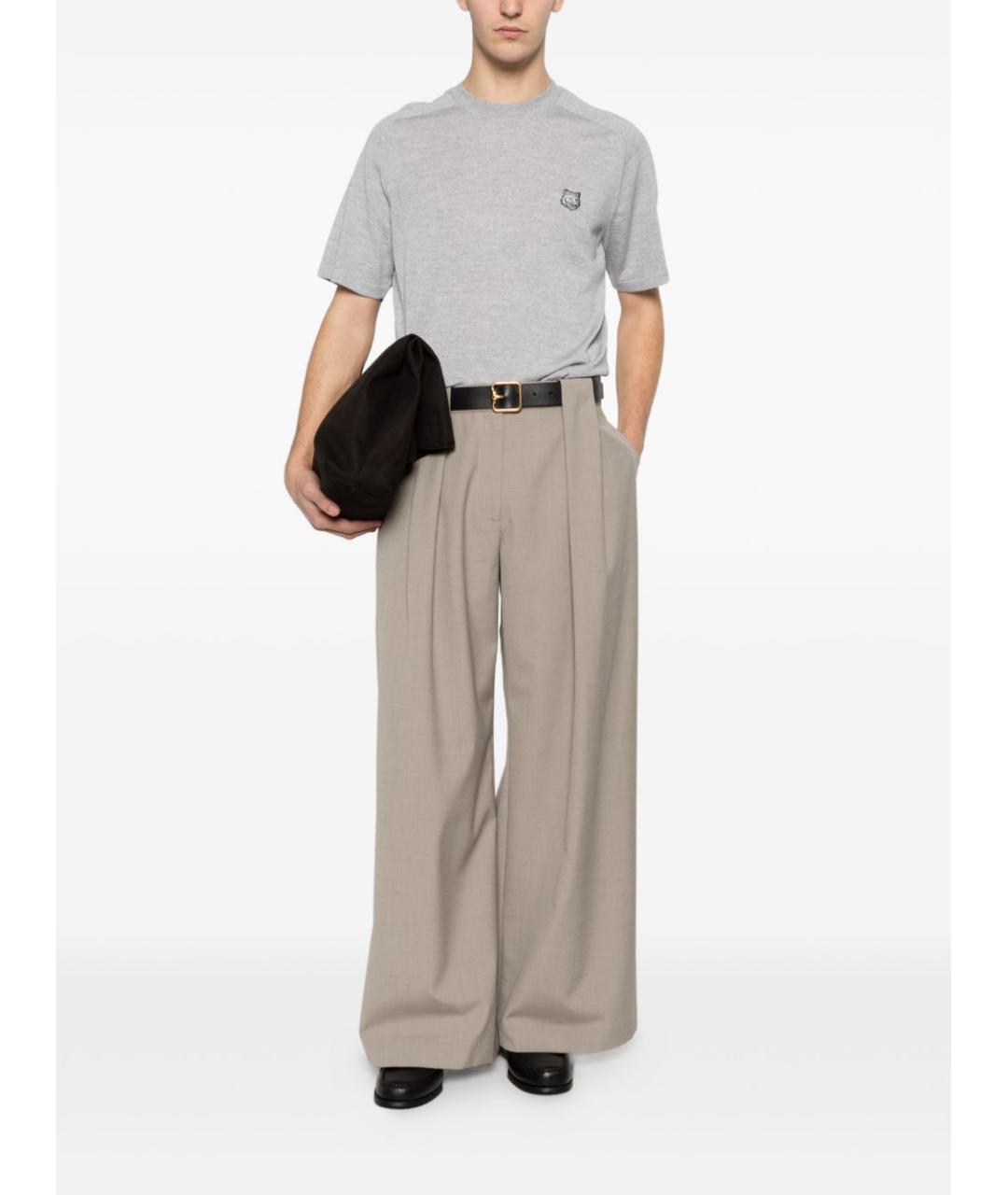 MAISON KITSUNE Серый шерстяной джемпер / свитер, фото 2