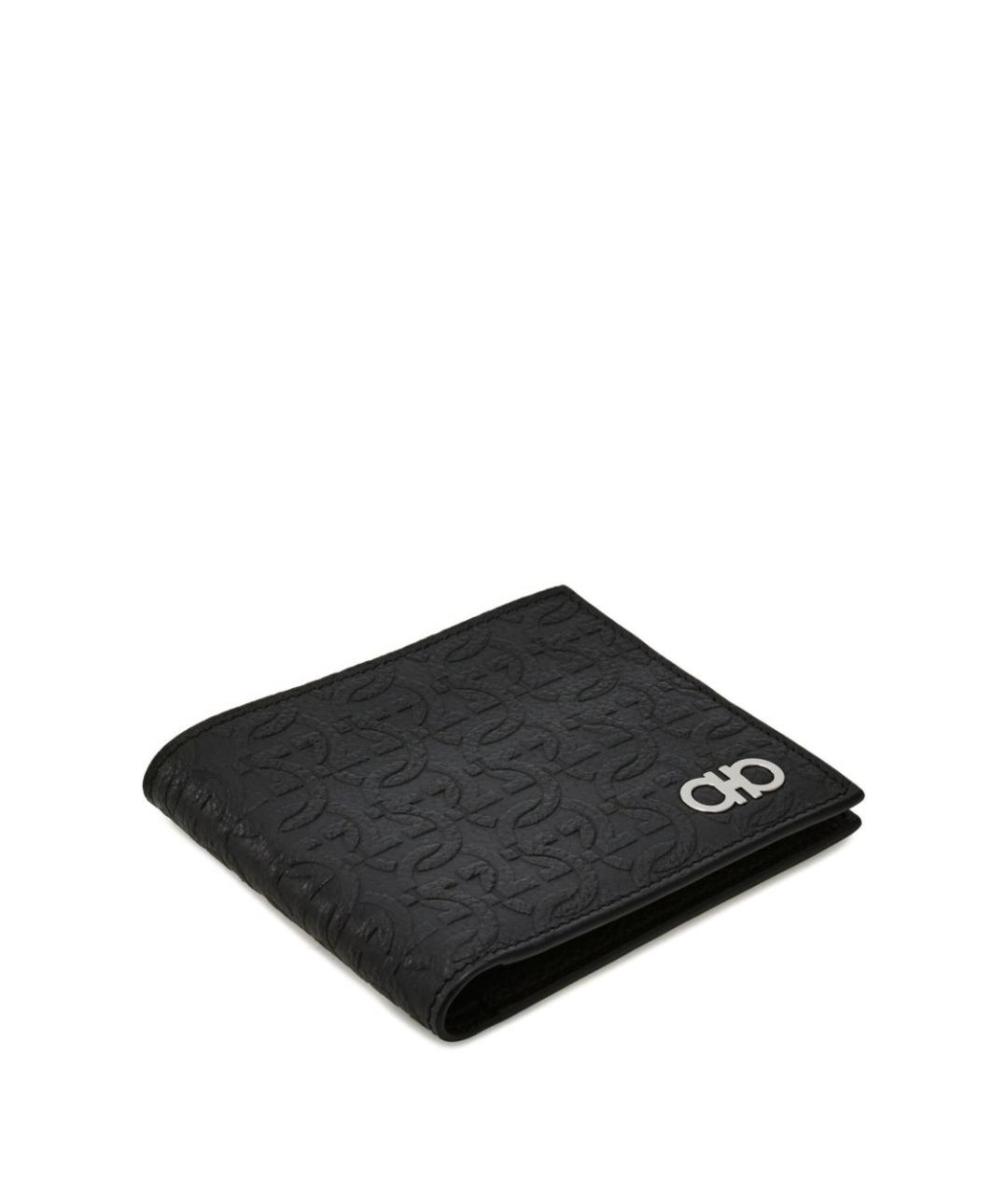 FERRAGAMO Черный кожаный кошелек, фото 3