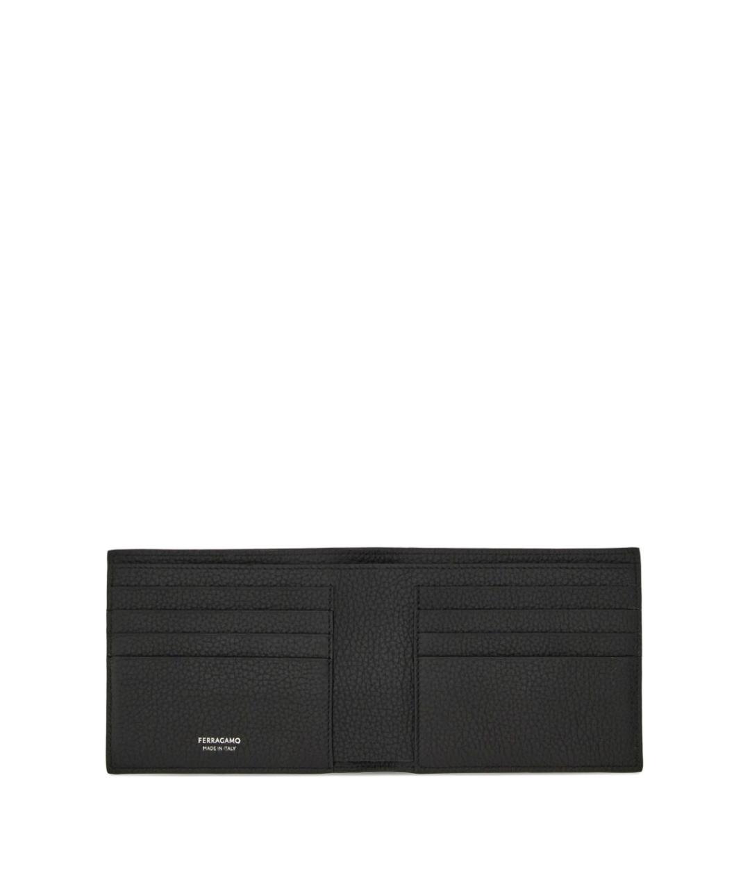 FERRAGAMO Черный кожаный кошелек, фото 4