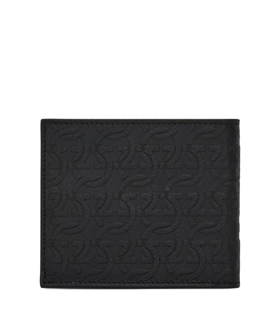 FERRAGAMO Черный кожаный кошелек, фото 5
