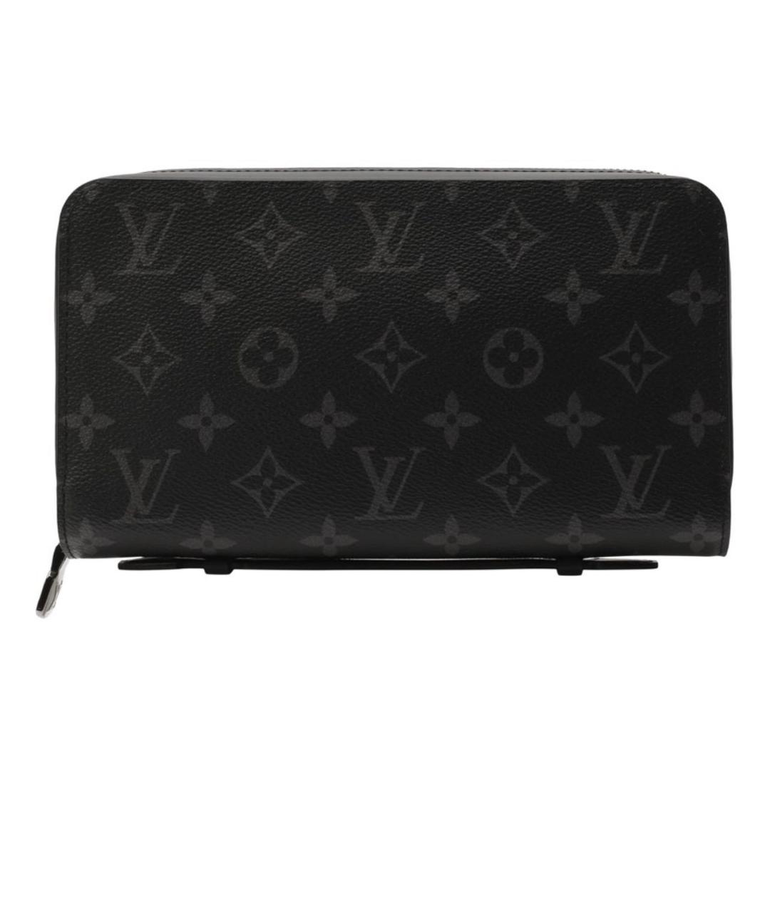 LOUIS VUITTON Черный кожаный кошелек, фото 1