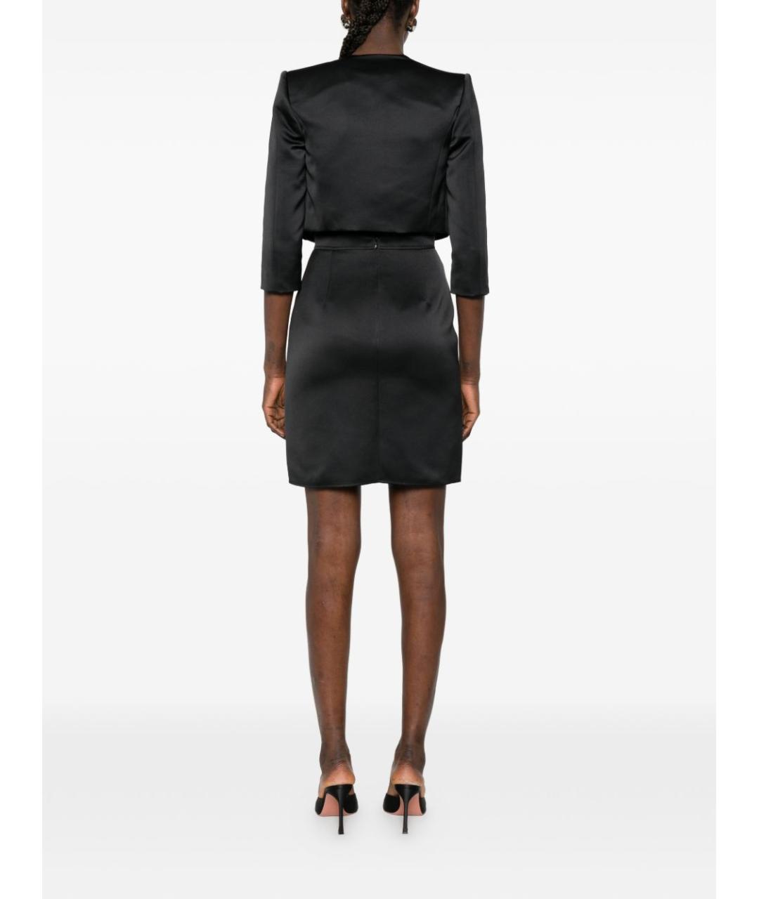 ELISABETTA FRANCHI Черное полиэстеровое повседневное платье, фото 4