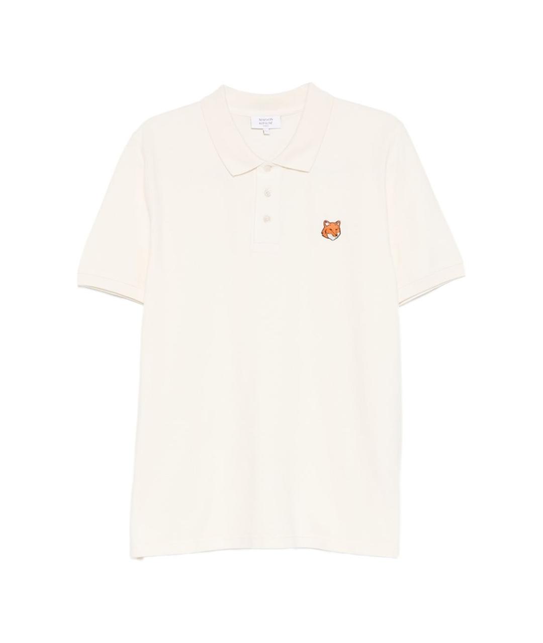 MAISON KITSUNE Бежевая хлопковая футболка, фото 1