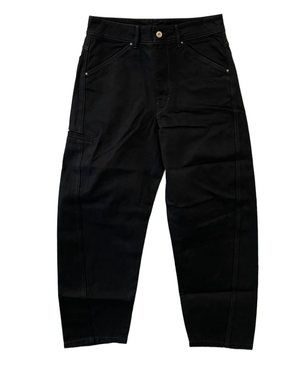 LEMAIRE Черные хлопковые повседневные брюки, фото 1