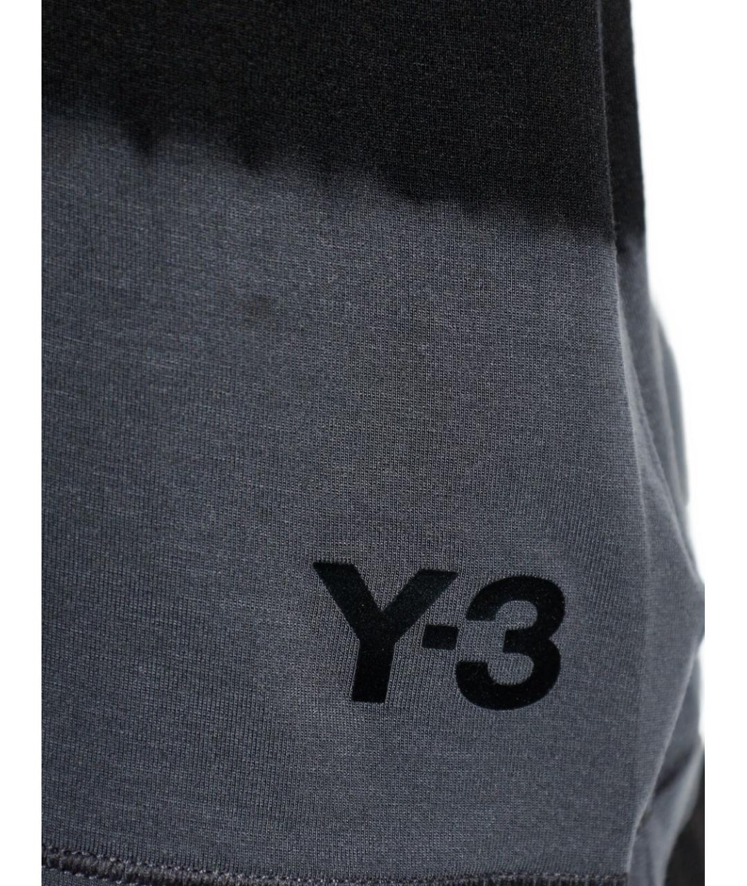 Y-3 Черная хлопковая футболка, фото 2