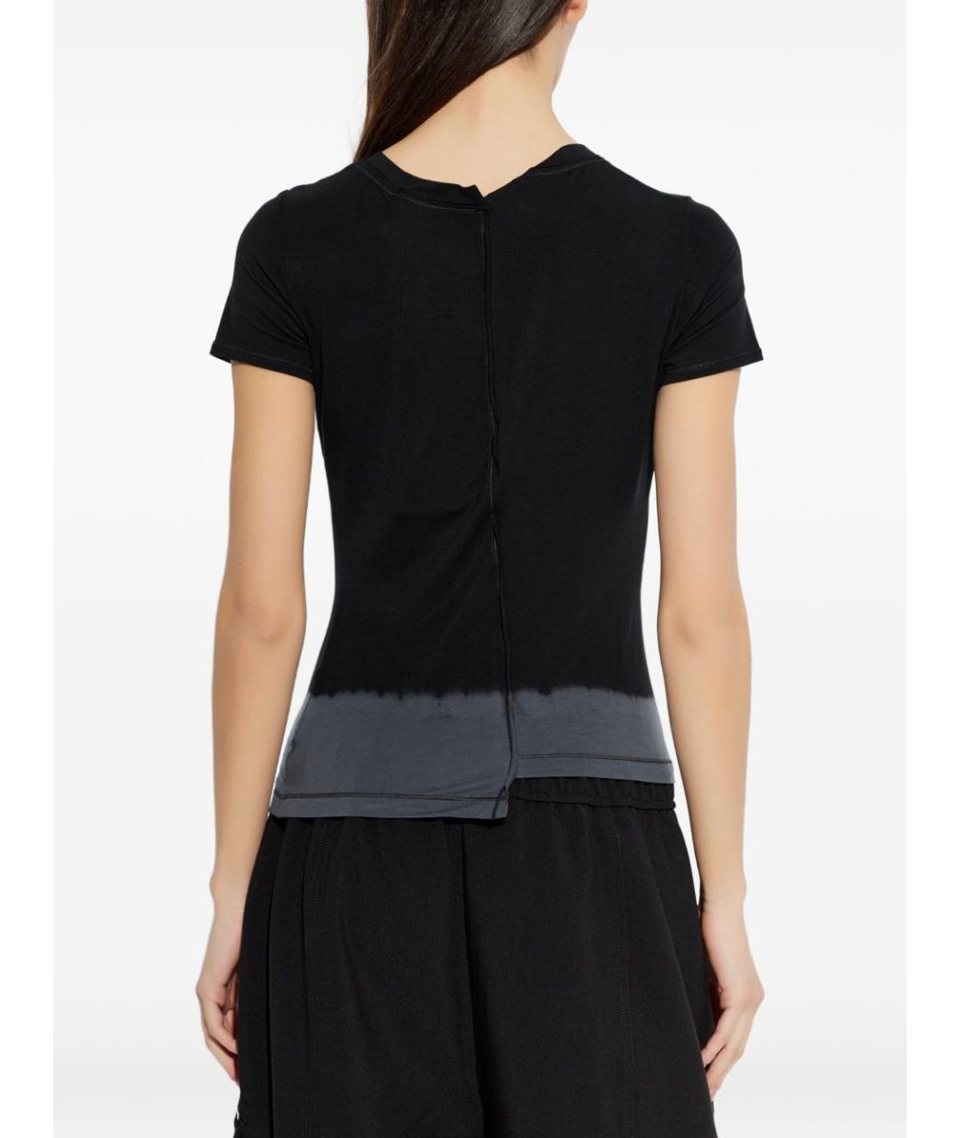 Y-3 Черная хлопковая футболка, фото 3