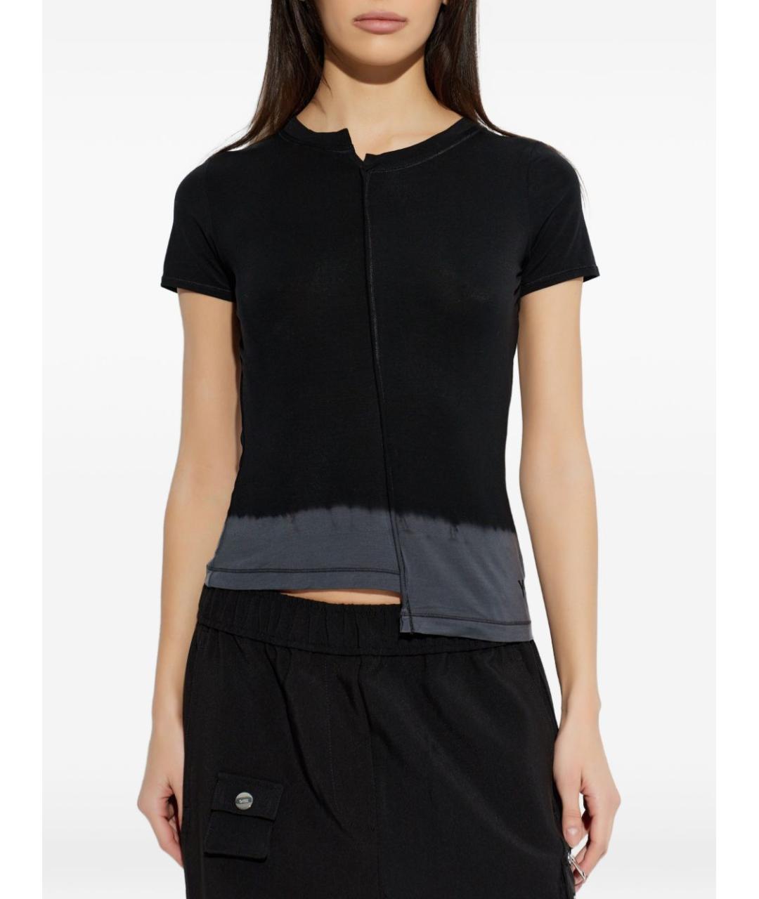 Y-3 Черная хлопковая футболка, фото 4