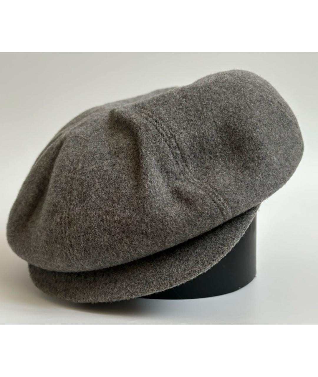 HERMES Серая кашемировая кепка, фото 5