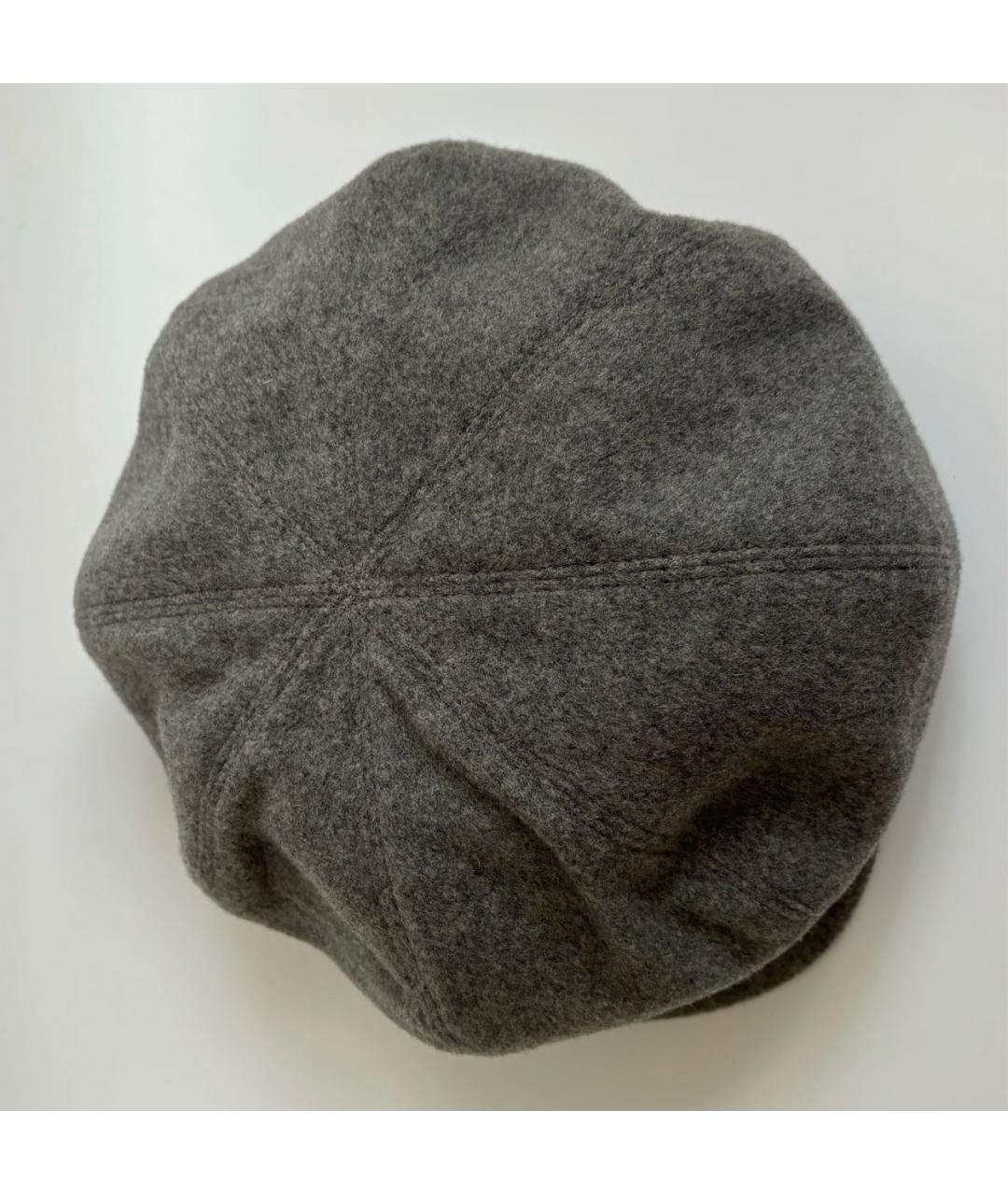 HERMES Серая кашемировая кепка, фото 4