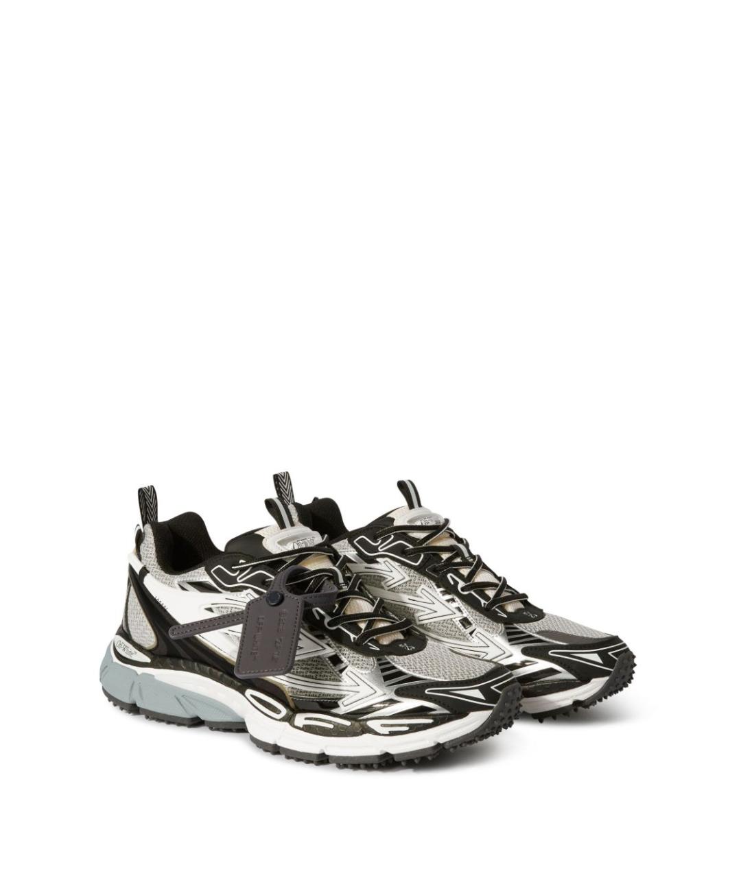 OFF-WHITE Черные синтетические низкие кроссовки / кеды, фото 6