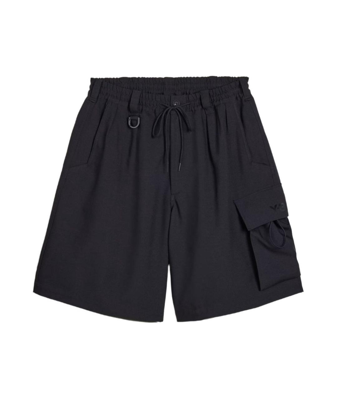 Y-3 Черные полиэстеровые шорты, фото 1