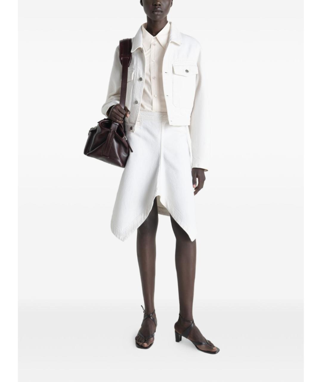 LEMAIRE Белая хлопковая юбка миди, фото 2