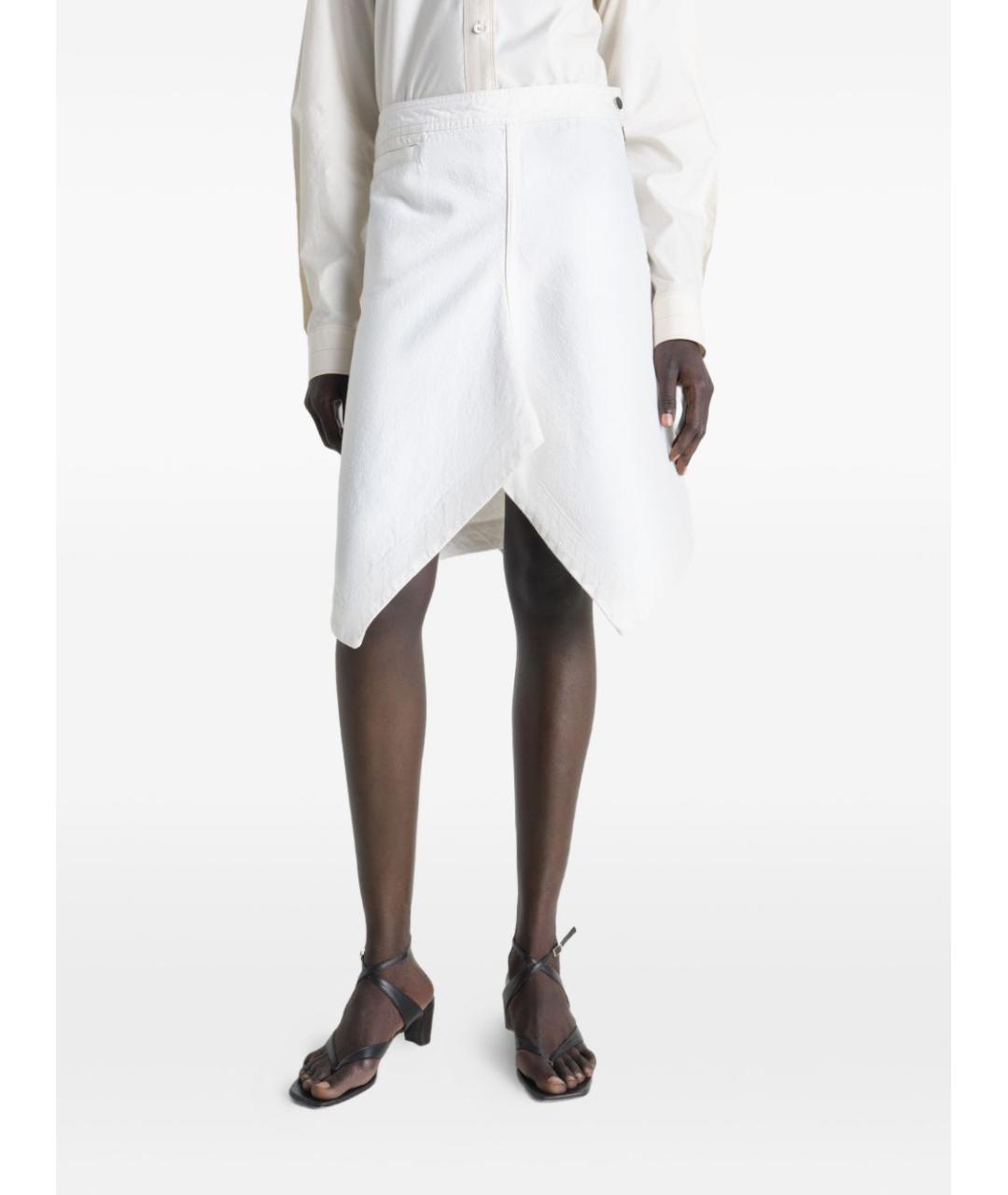 LEMAIRE Белая хлопковая юбка миди, фото 6