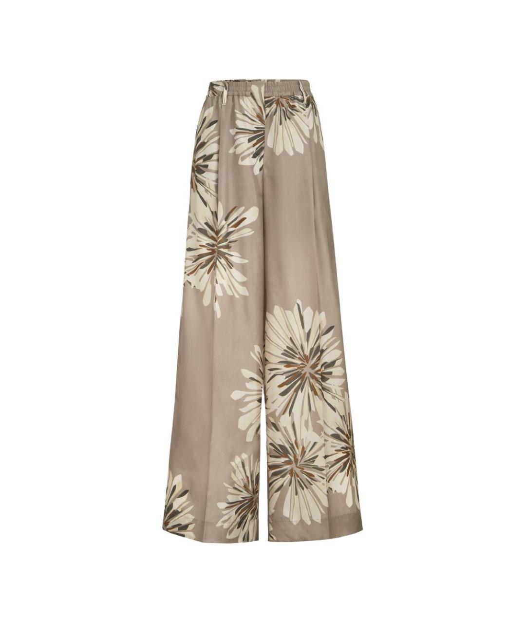 BRUNELLO CUCINELLI Мульти шелковые брюки широкие, фото 1