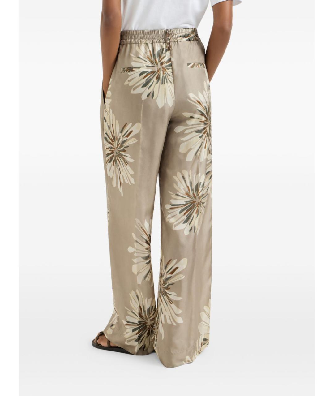 BRUNELLO CUCINELLI Мульти шелковые брюки широкие, фото 2