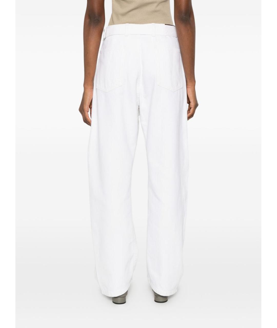 LEMAIRE Белые хлопковые прямые джинсы, фото 3