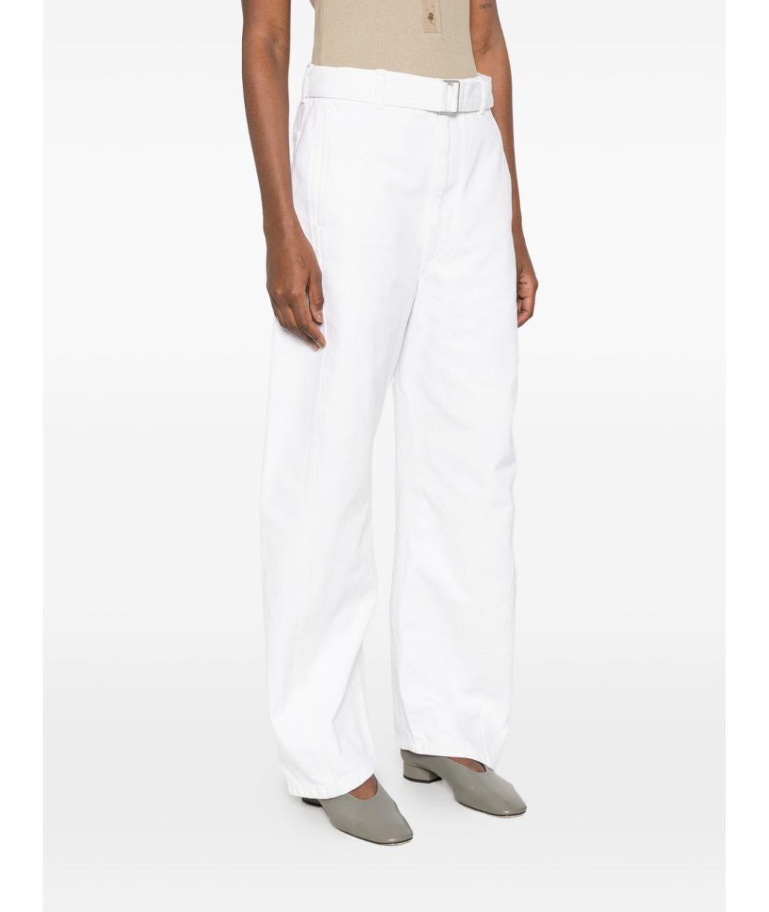 LEMAIRE Белые хлопковые прямые джинсы, фото 5