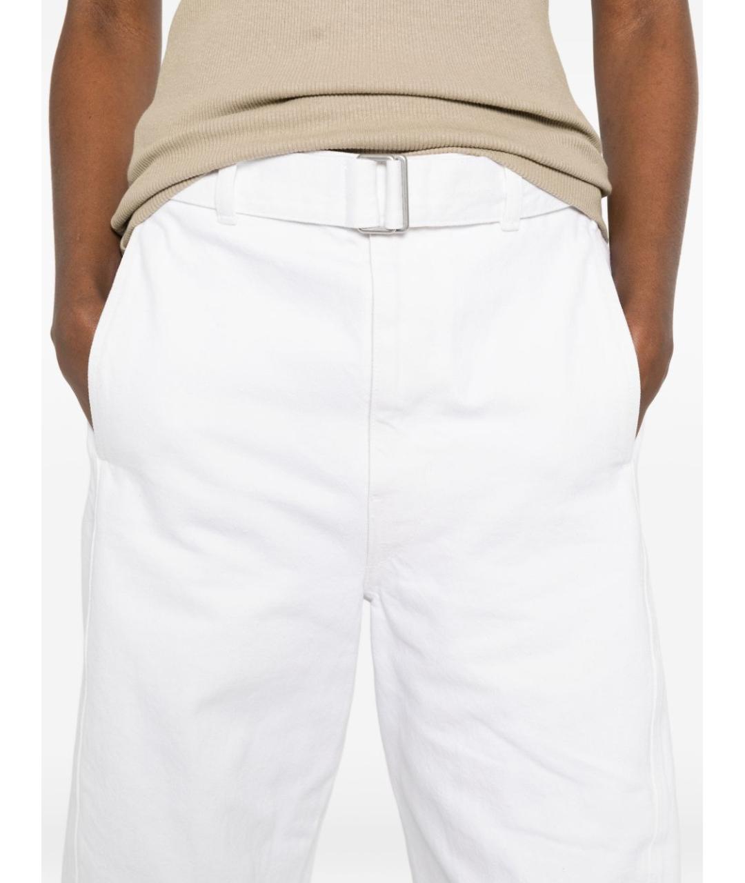 LEMAIRE Белые хлопковые прямые джинсы, фото 4