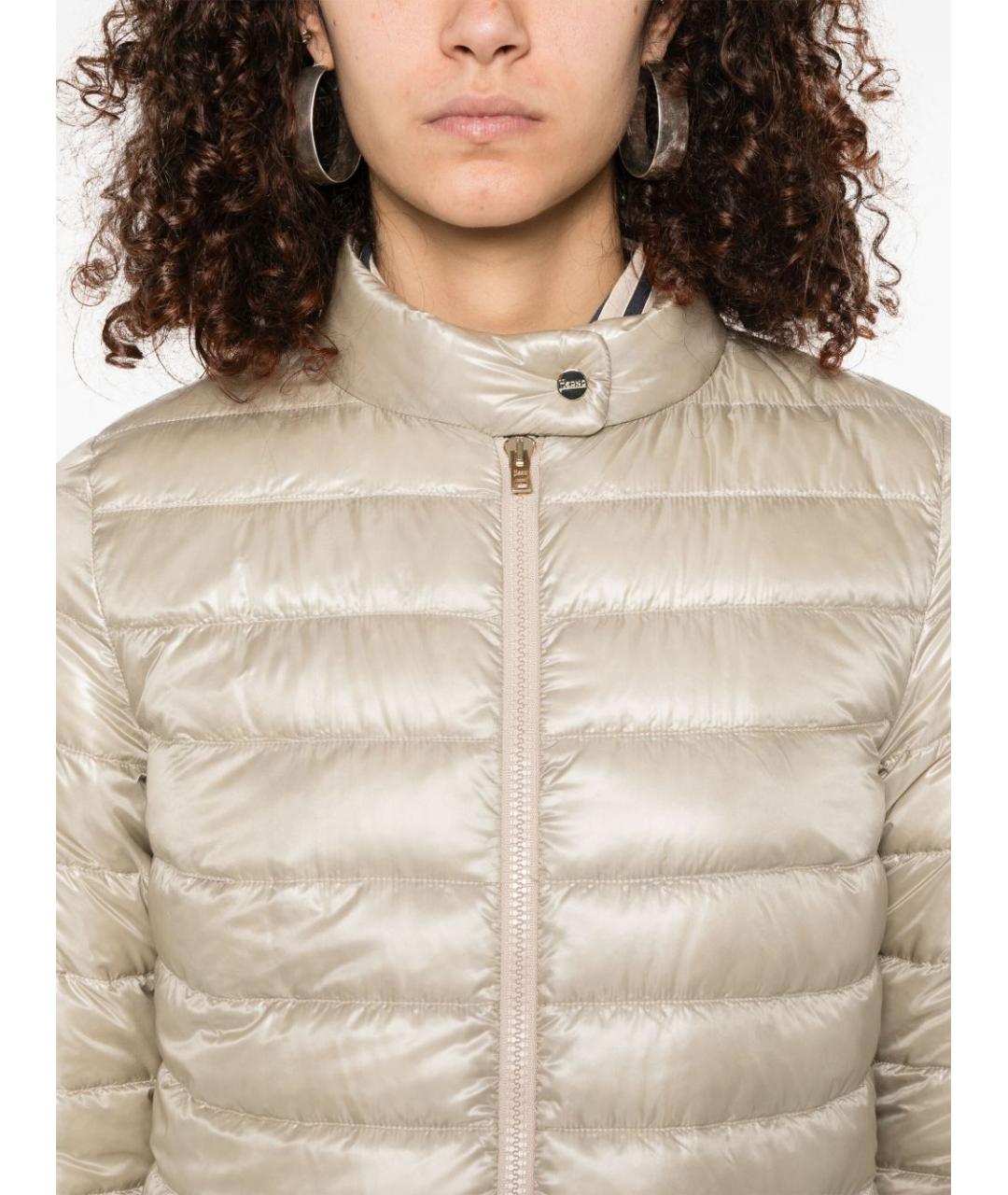 HERNO Бежевая полиамидовая куртка, фото 4