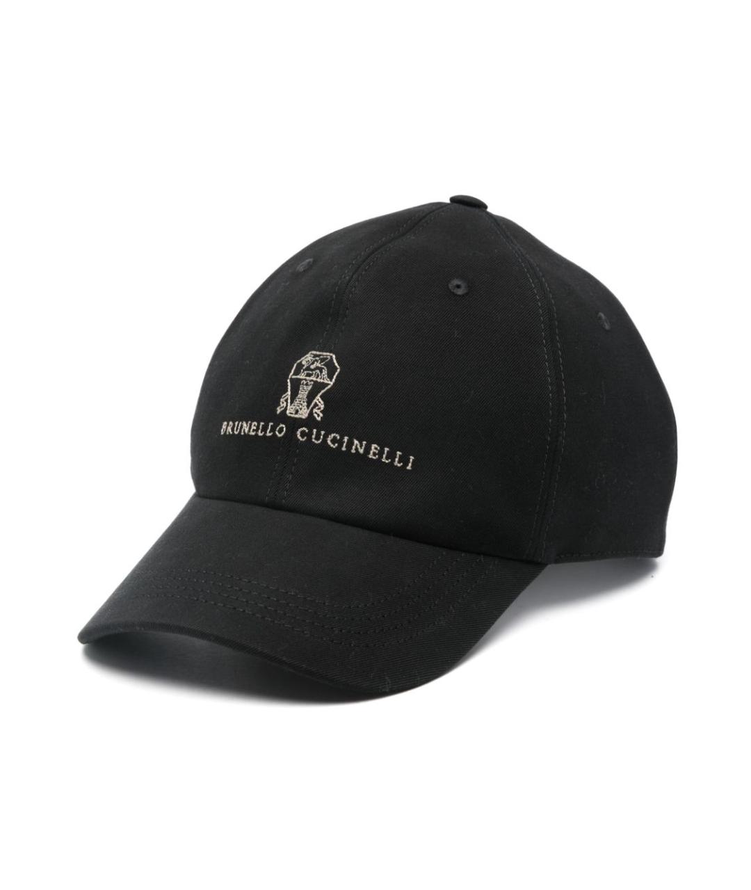 BRUNELLO CUCINELLI Черная хлопковая кепка/бейсболка, фото 1