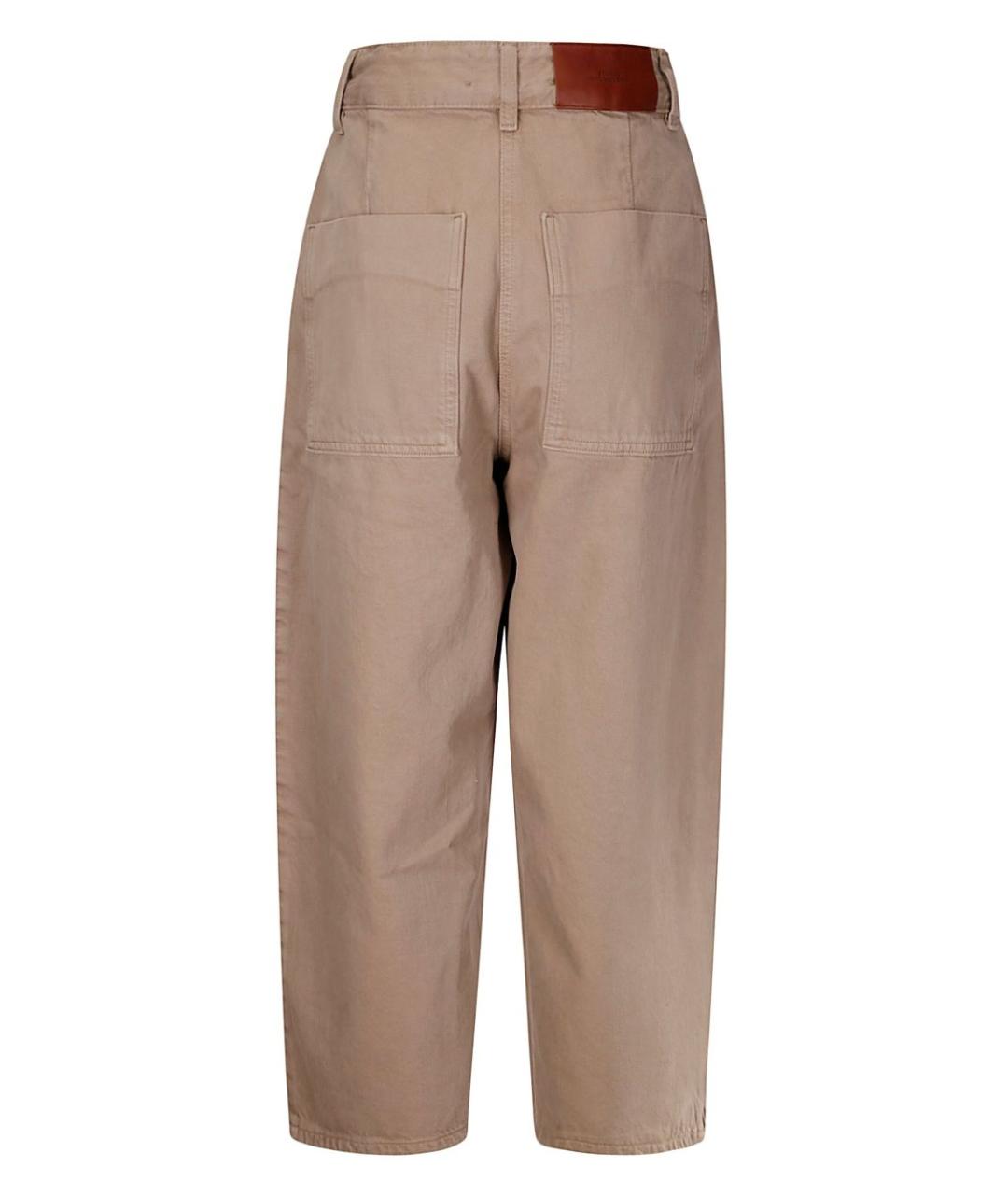 STUDIO NICHOLSON Коричневые хлопковые прямые джинсы, фото 3