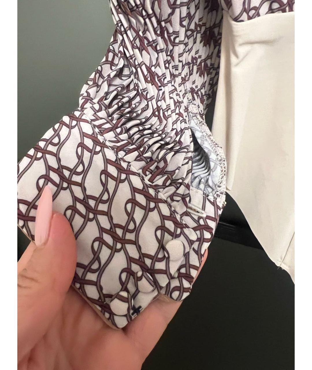 ELISABETTA FRANCHI Коричневая полиэстеровая блузы, фото 6