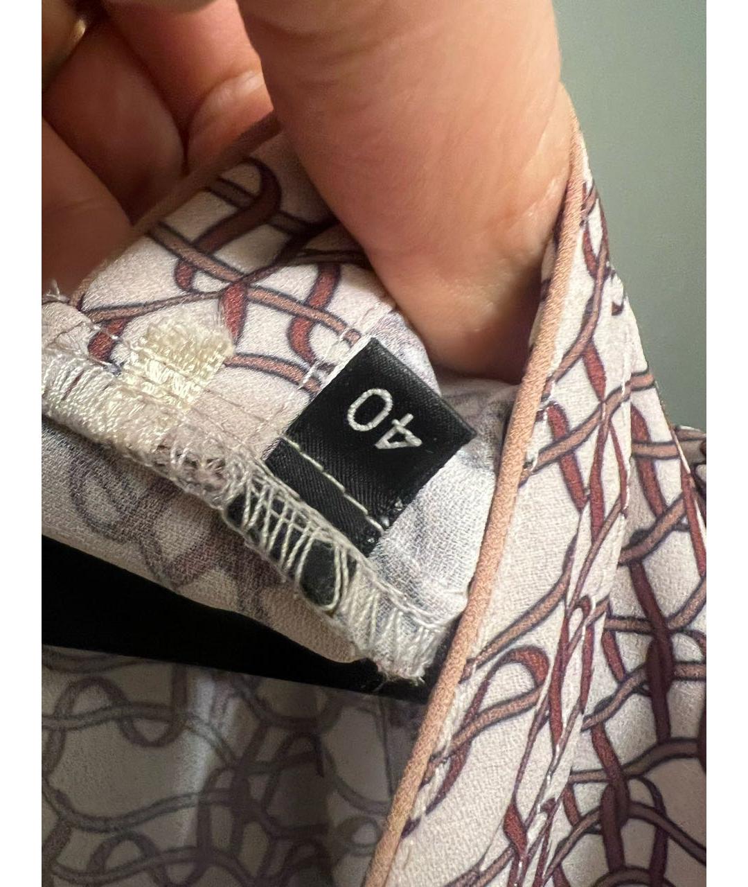 ELISABETTA FRANCHI Коричневая полиэстеровая блузы, фото 7