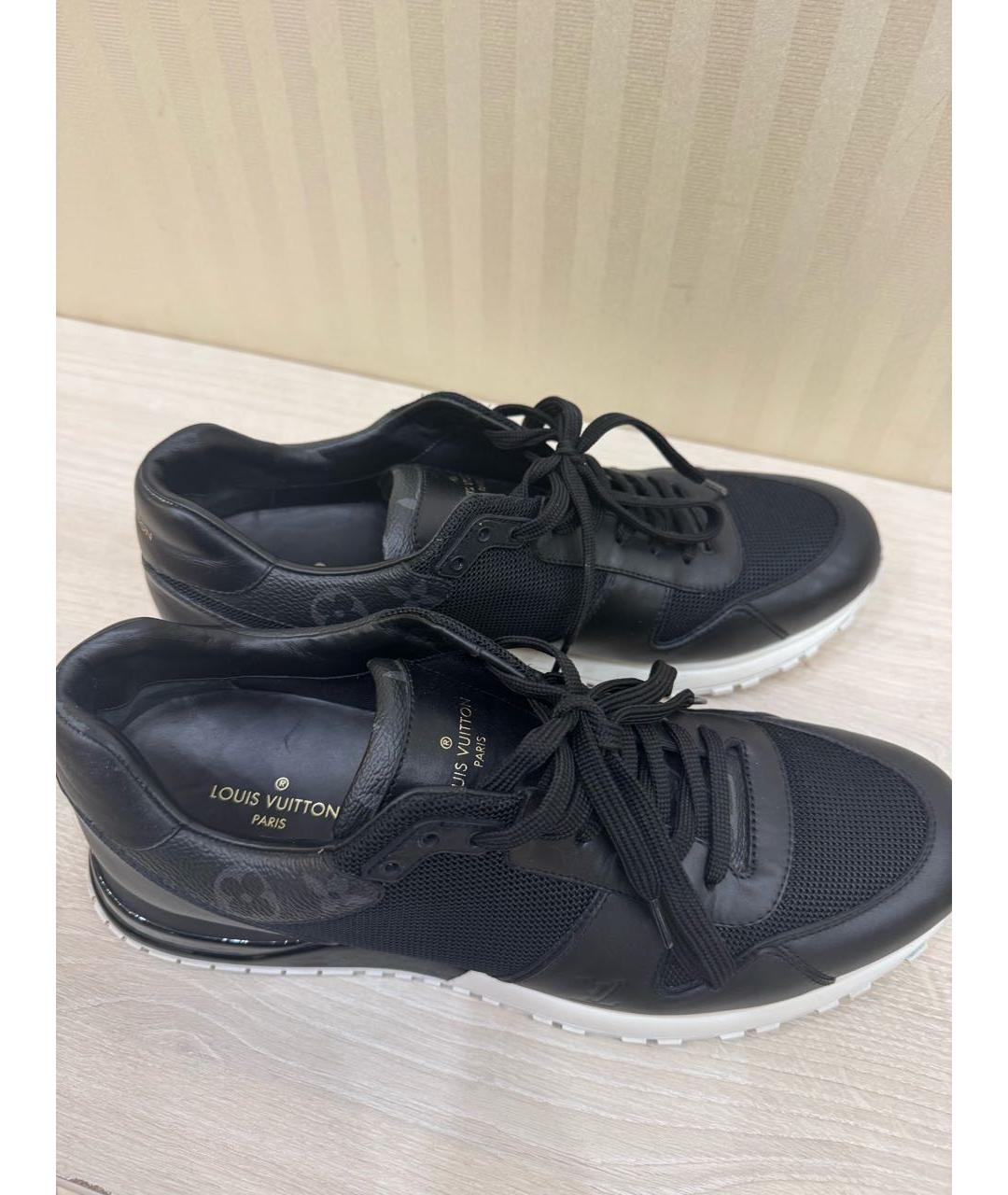 LOUIS VUITTON Черные текстильные низкие кроссовки / кеды, фото 6