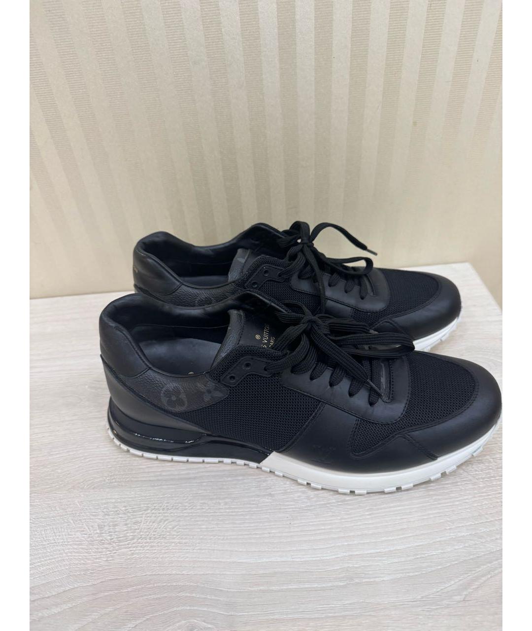 LOUIS VUITTON Черные текстильные низкие кроссовки / кеды, фото 8