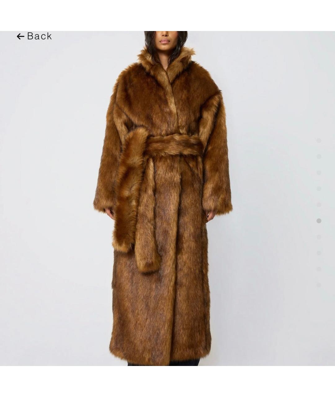 KHY Коричневая меховая шуба, фото 5