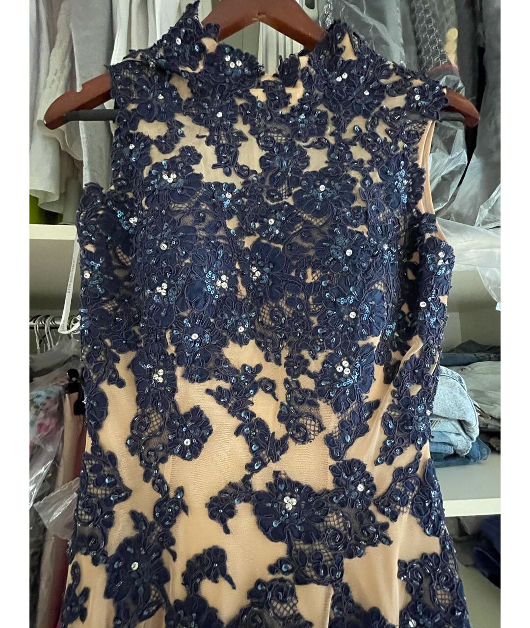 SHERRI HILL Синее коктейльное платье, фото 4