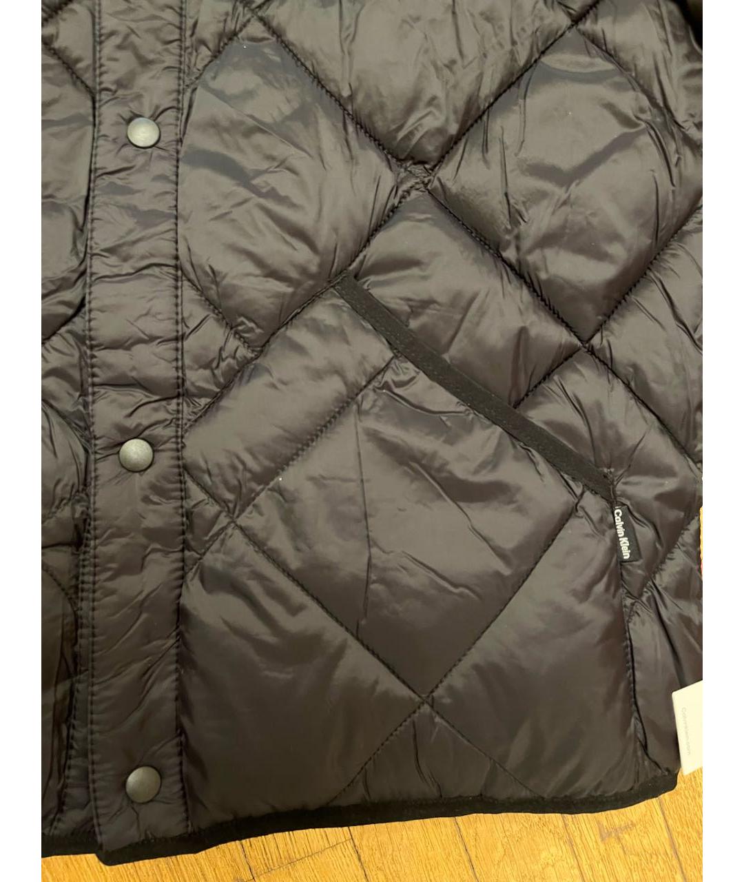 CALVIN KLEIN Черная синтетическая куртка, фото 4