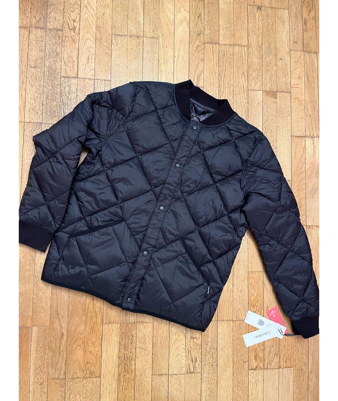 CALVIN KLEIN Черная синтетическая куртка, фото 7