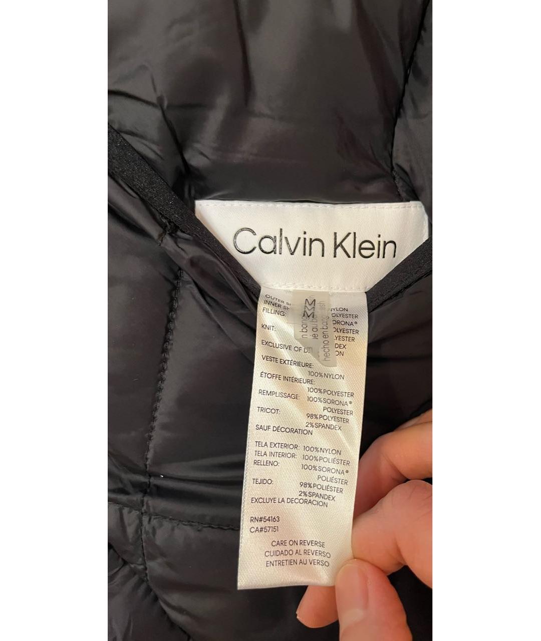 CALVIN KLEIN Черная синтетическая куртка, фото 5