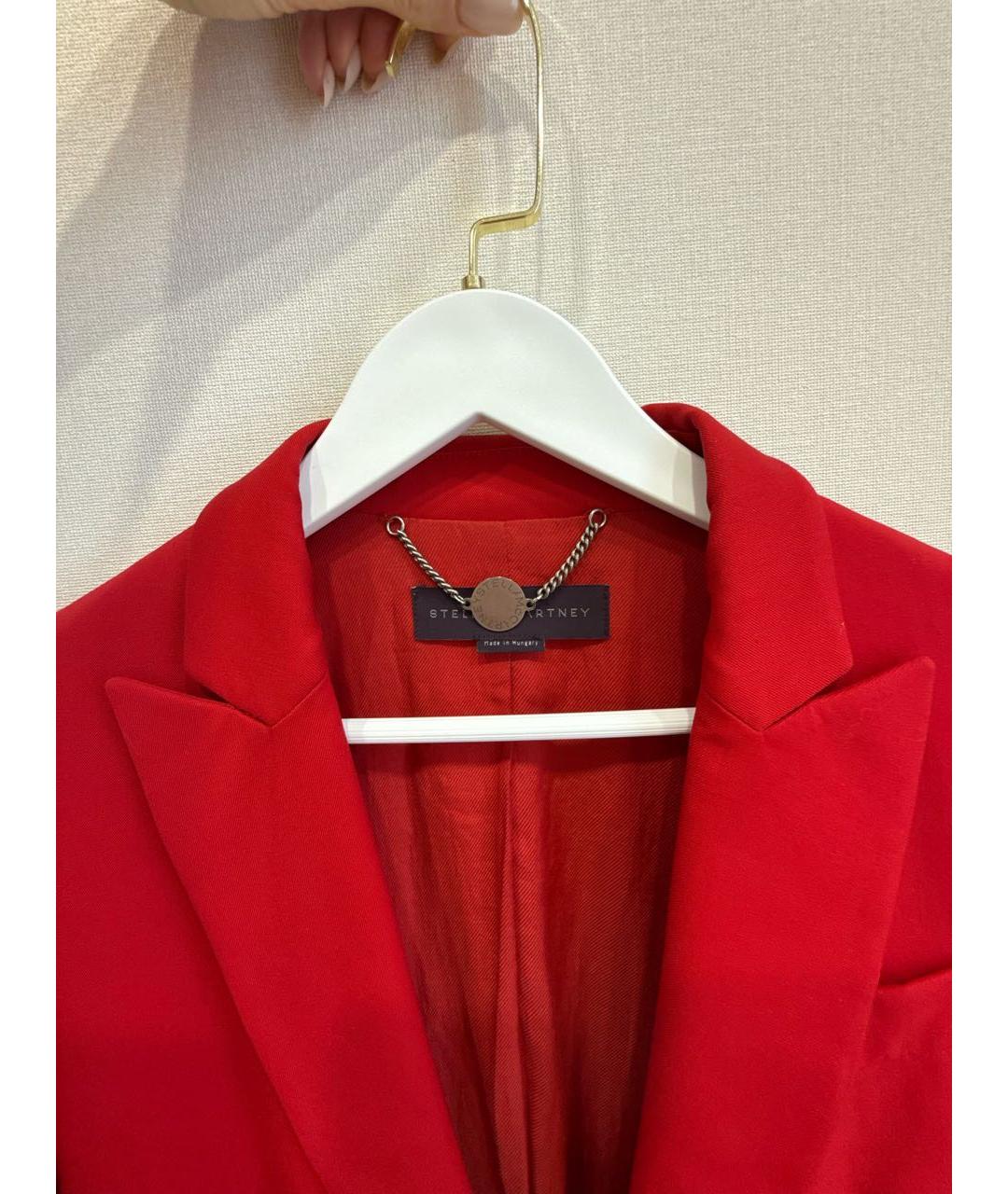 STELLA MCCARTNEY Красный шерстяной жакет/пиджак, фото 3