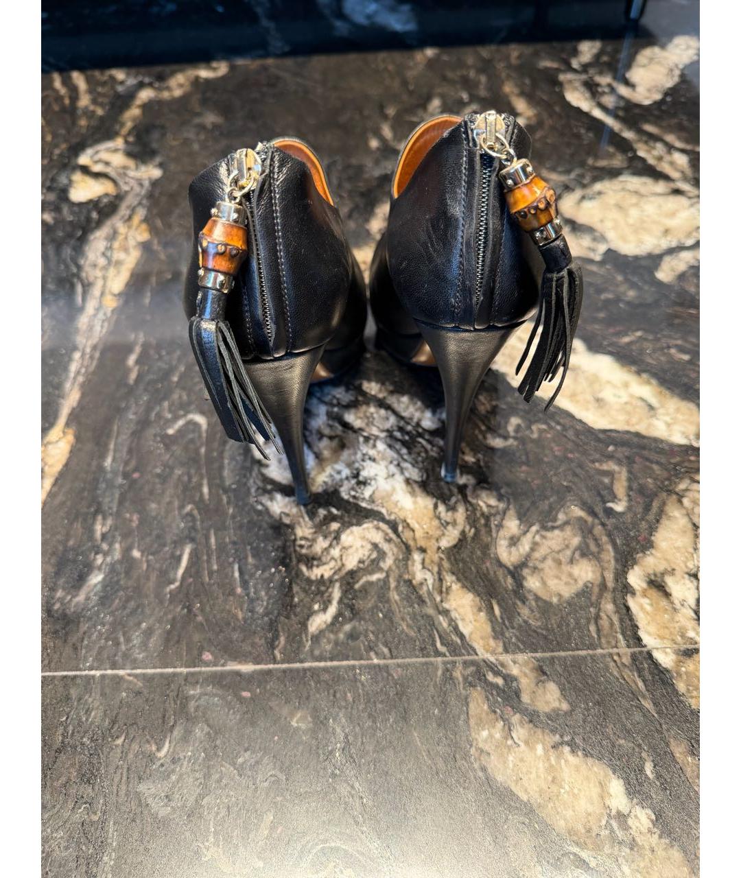 GUCCI Черные кожаные ботильоны, фото 3