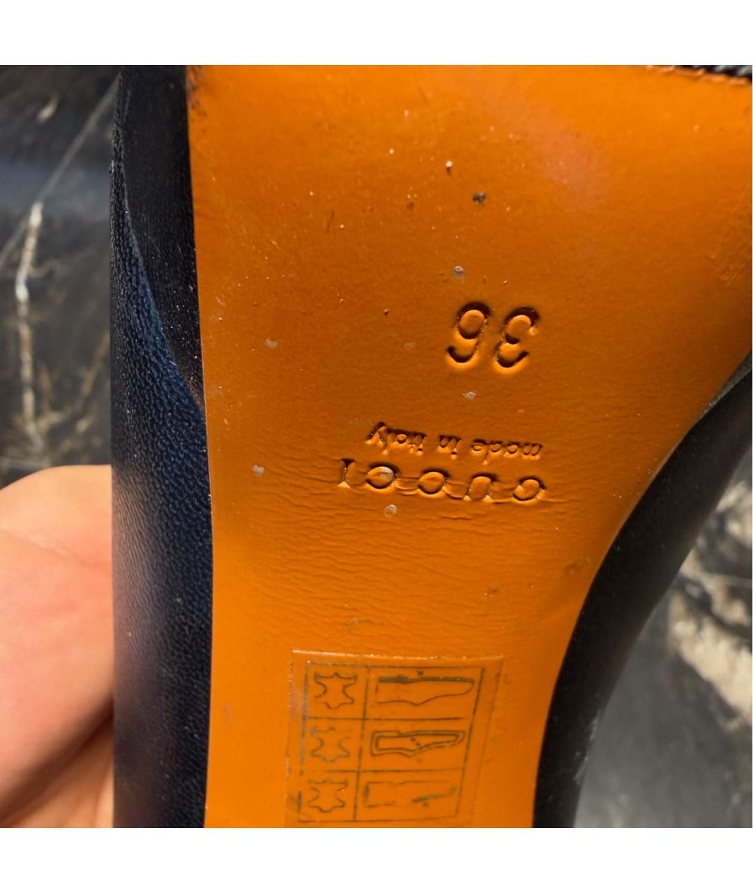 GUCCI Черные кожаные ботильоны, фото 4