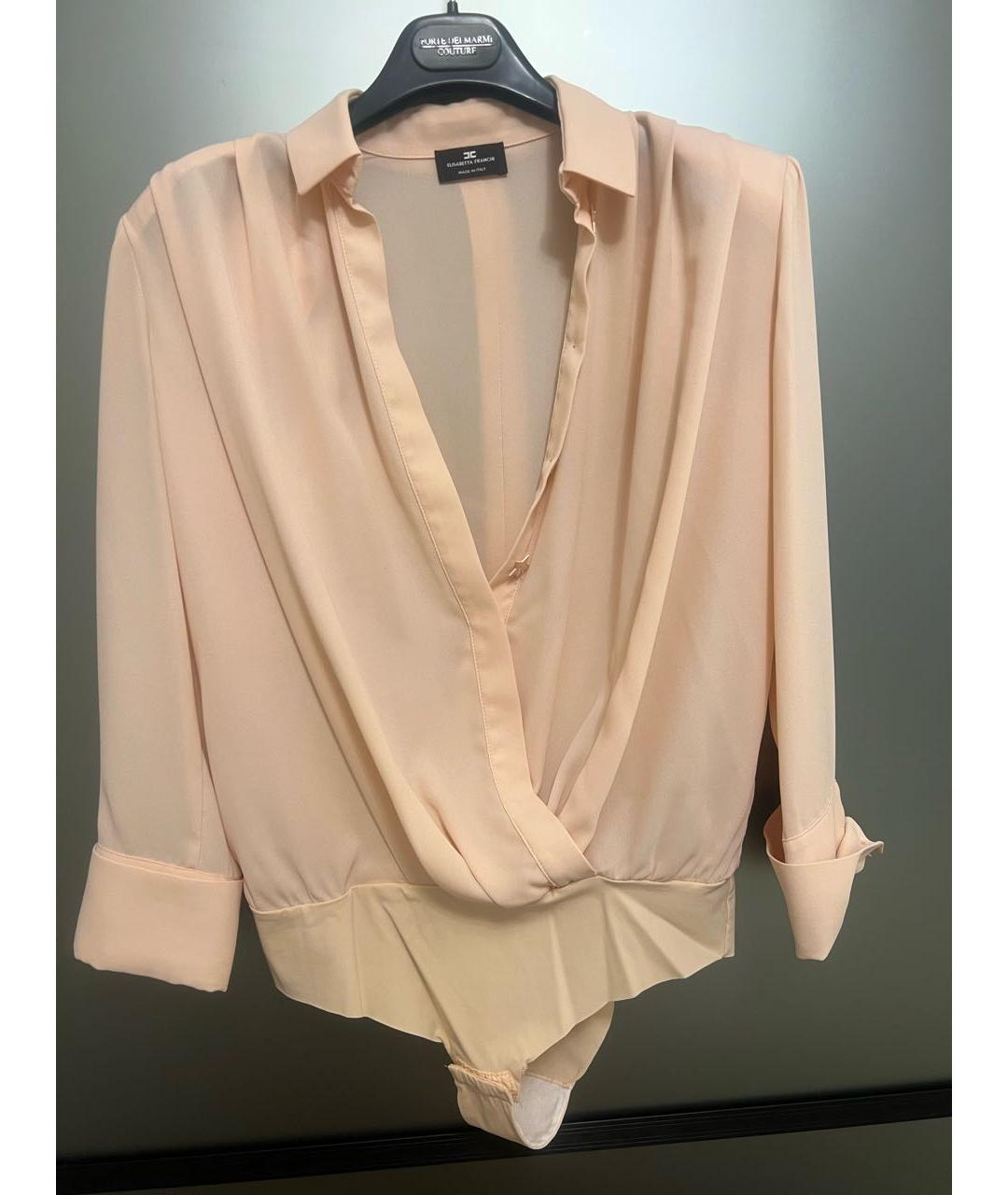 ELISABETTA FRANCHI Коралловая полиэстеровая блузы, фото 8